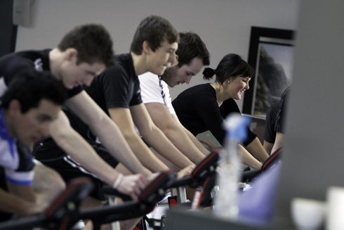 Lizzie was more than a match for the boys in the bike test