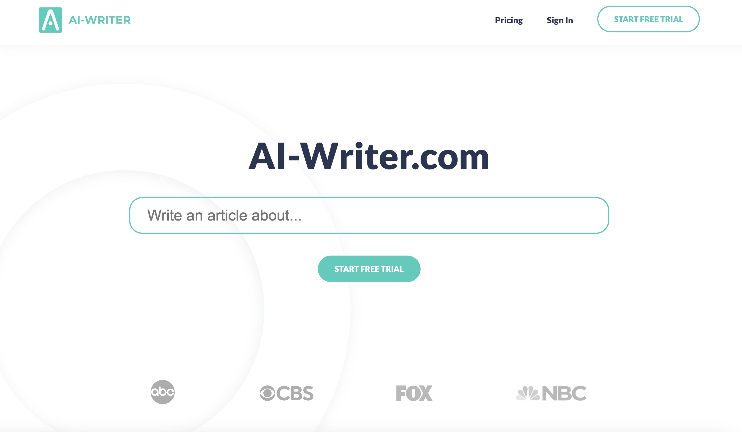 AI-Writer website
