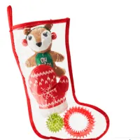 21. More and Merrier Prestuffed Stocking Dog Toy: View at Petco