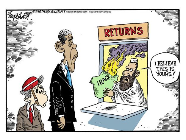 Obama cartoon Iraq