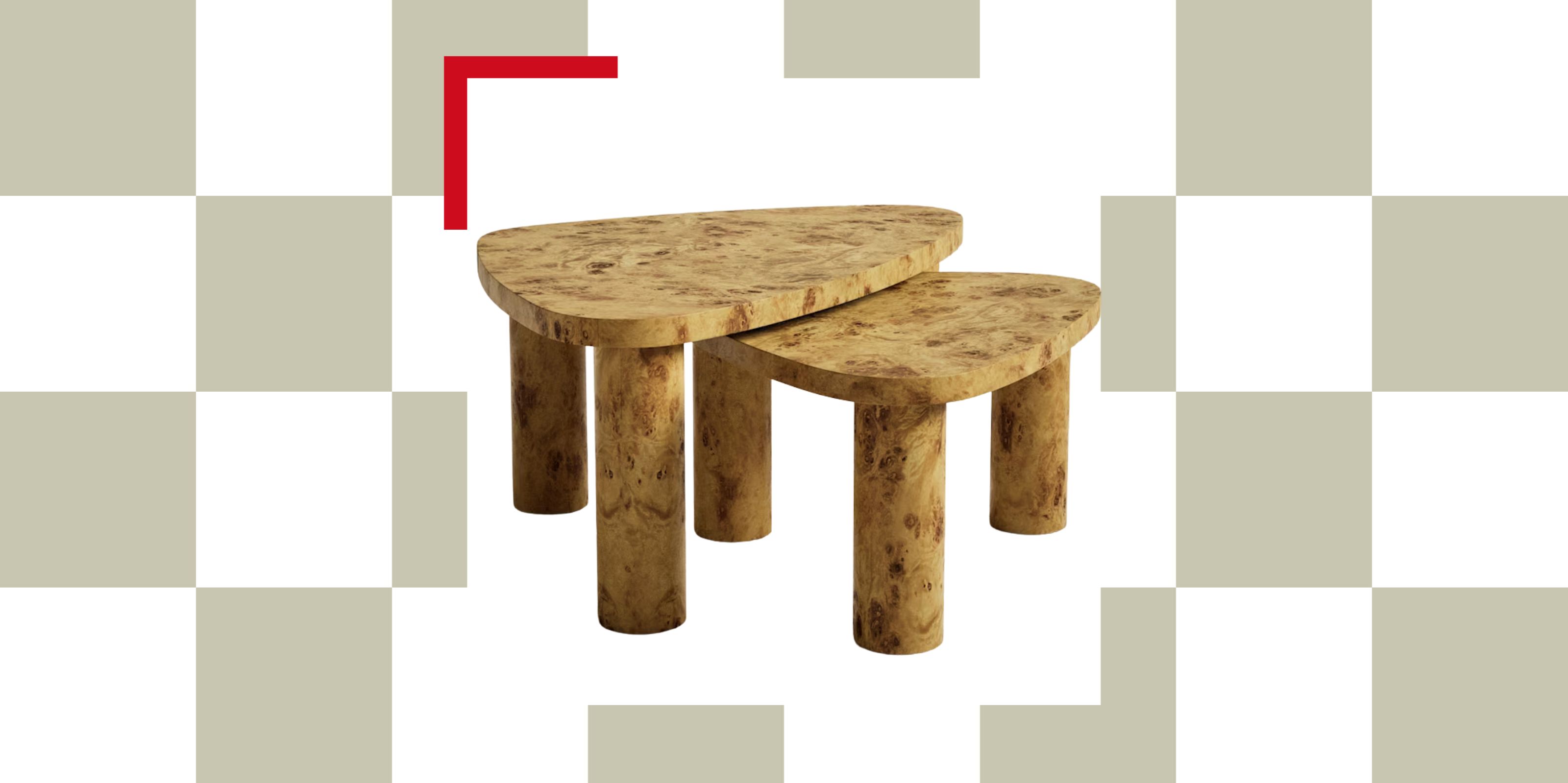 Marks &amp; Spencer Burl Nesting Coffee Tables