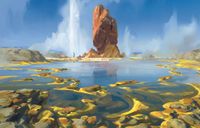 Digital art showing a natural landscape