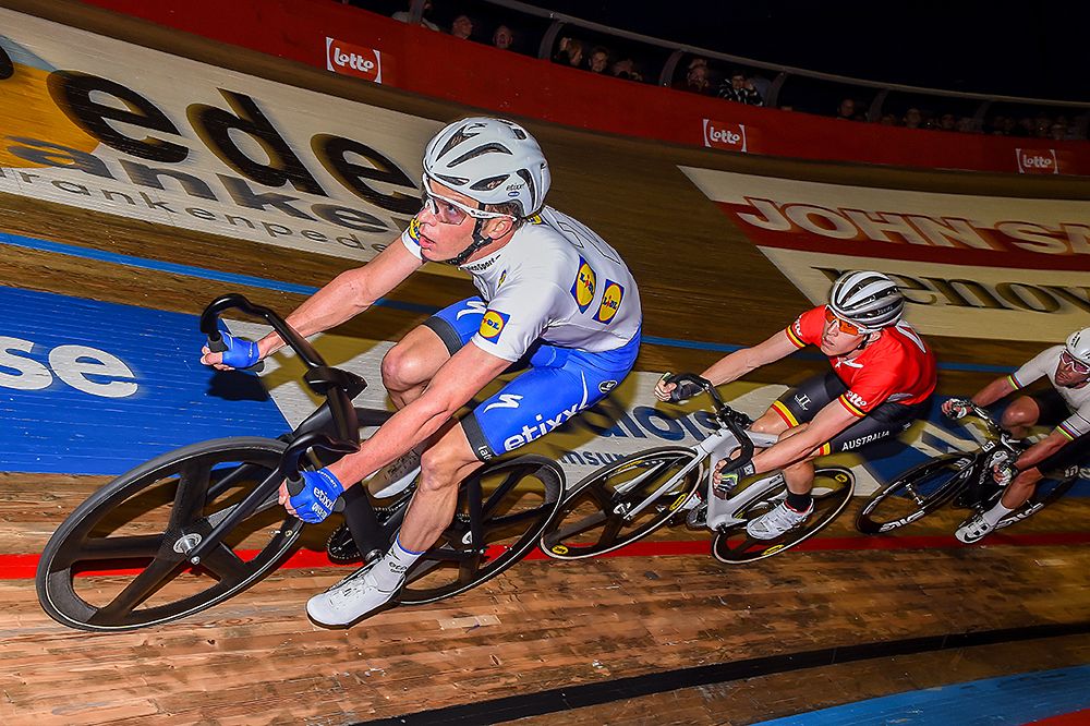 Iljo Keisse racing at the 2016 Gent Six Day