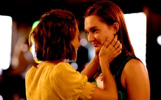 Dominique Provost-Chalkley and Katherine Barrell in Wynonna Earp