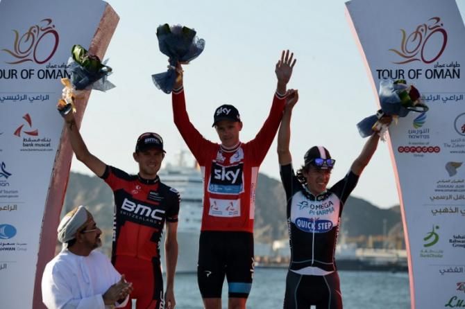 Tejay van Garderen, Christopher Froome and Rigoberto Uran made up the Tour of Oman 2014 podium