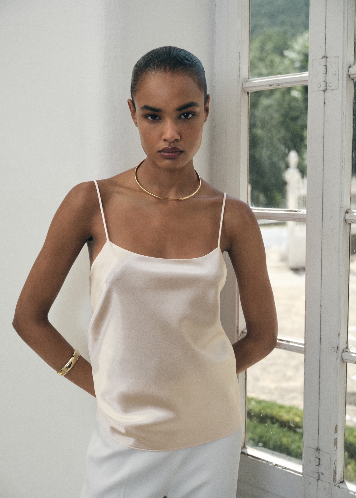 Satin Top With Straps - Women | Mango United Kingdom