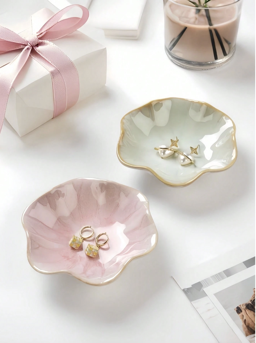SHEIN, Ceramic Lotus Leaf Jewelry Organizer Tray (Was $4)