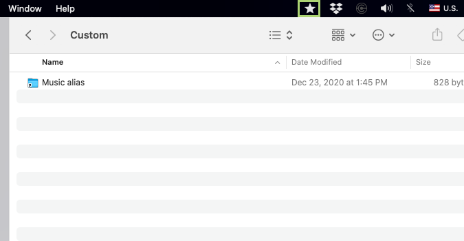 How to pin a file or folder to the macOS menu bar