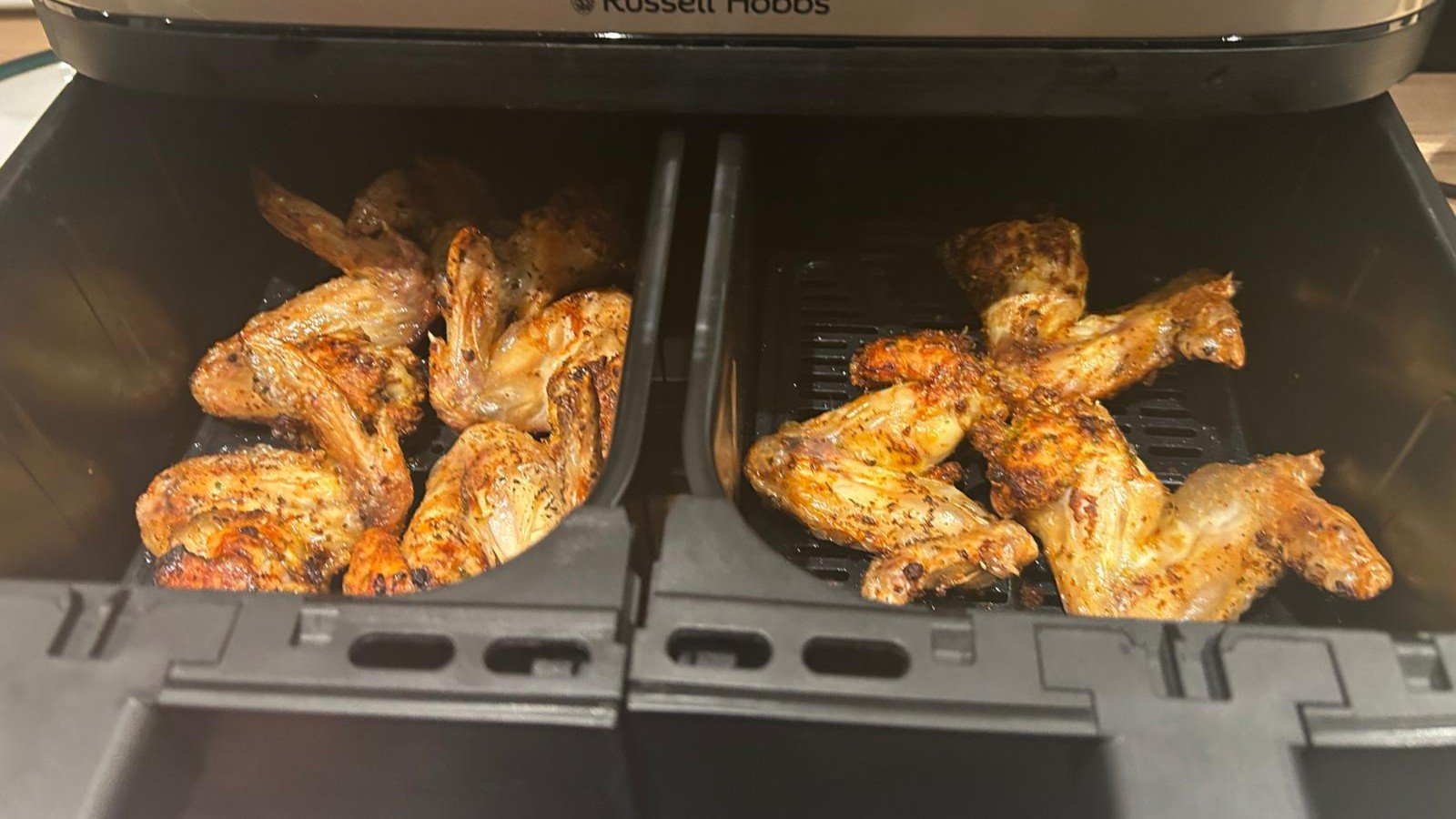 Chicken wings cooked using Russell Hobbs Satisfry air fryer