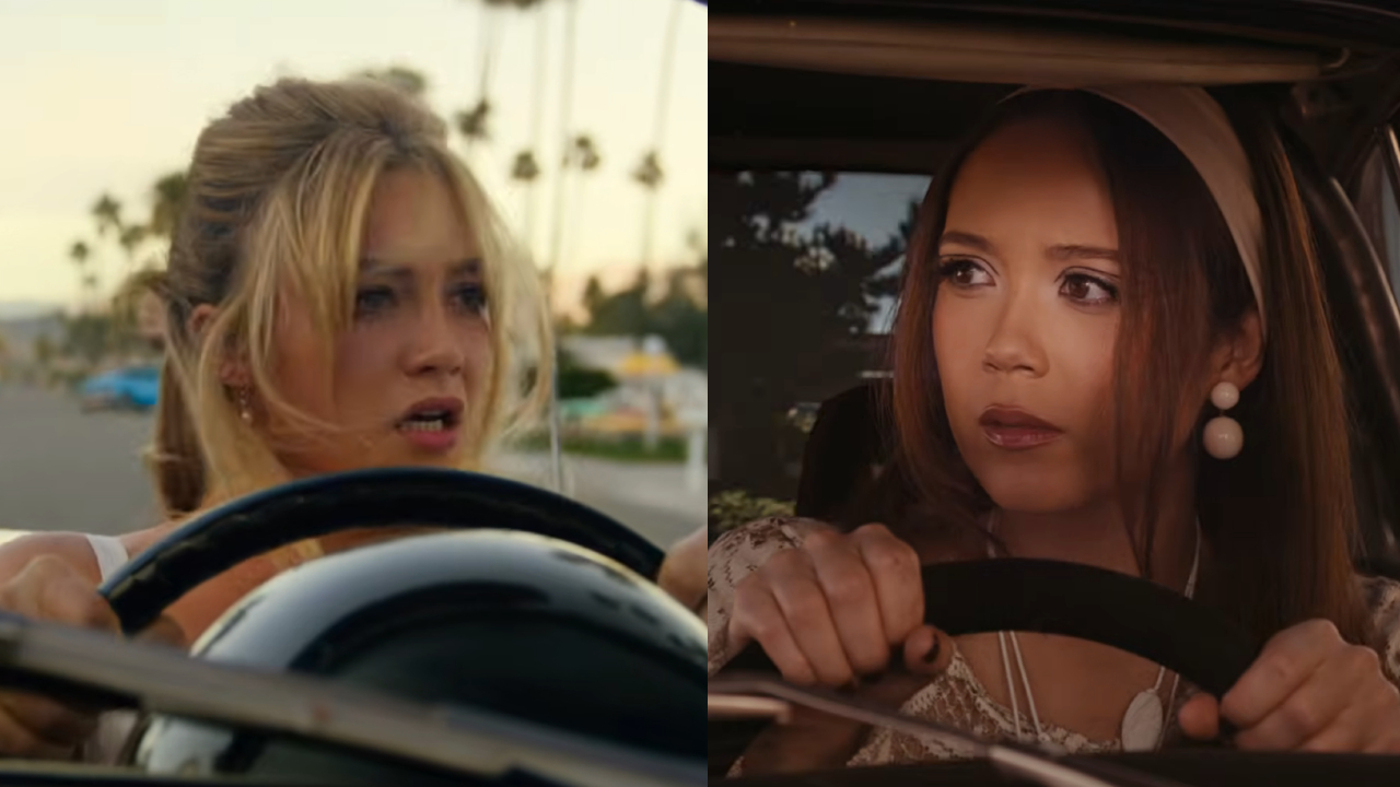 Florence Pugh drives a vintage car in Don't Worry Darling, Laufey drives a vintage car in the Madwoman music video.