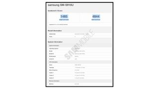 A screenshot of an alleged benchmark result for the Samsung Galaxy S23 Plus