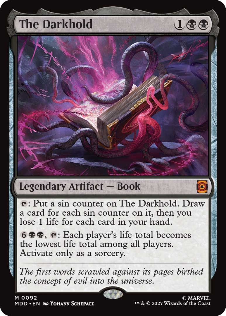 MTG Darkhold Destiny cards on a plain background