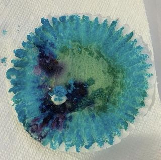 stained cupcake wrapper