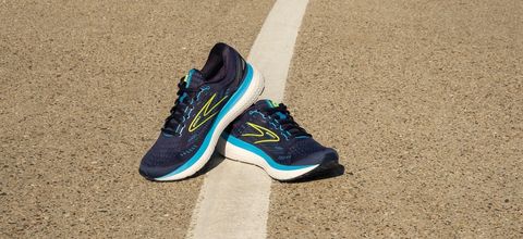Brooks Glycerin 19 running shoes on a road