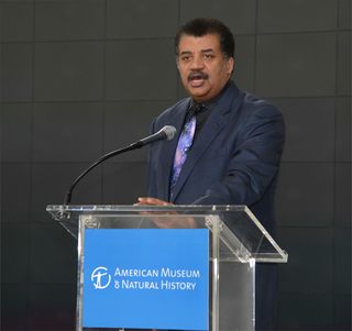 Neil deGrasse Tyson speaks at the Rose Center for Earth and Space at the American Museum of Natural History on June 6, 2017.