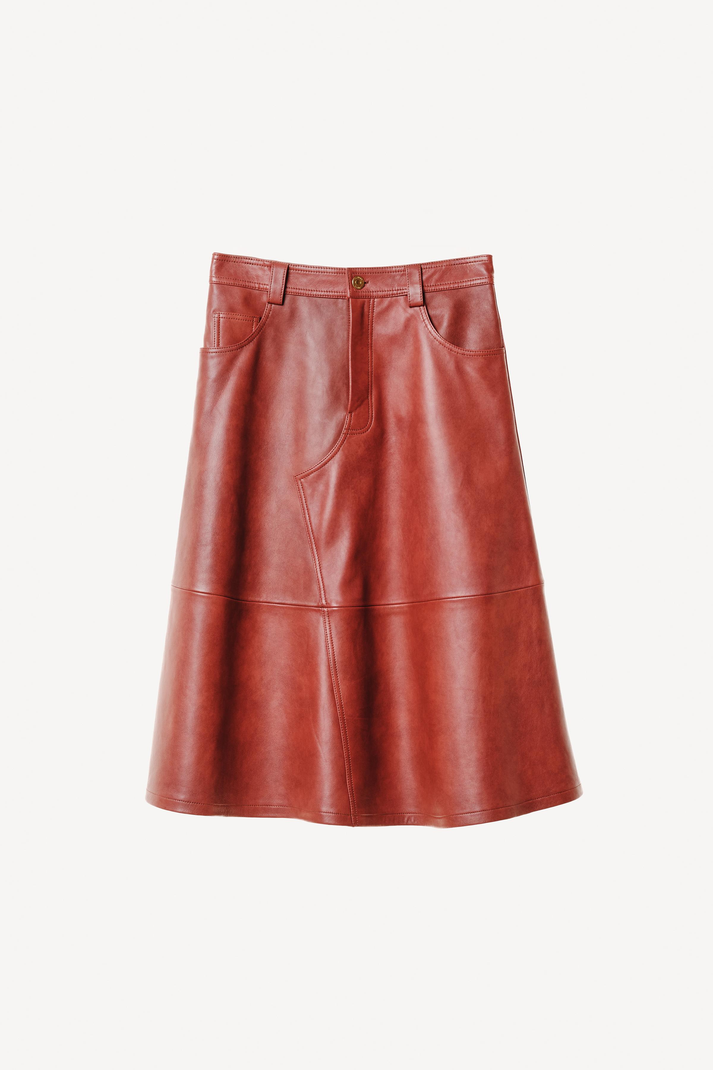 Leather Midi Skirt Willy Chavarria X Zara