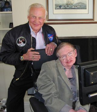 Former astronaut Buzz Aldrin and astrophysicist Stephen Hawking are teaming up to help advance humanity's future in space.