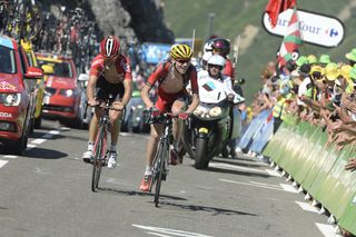 Tejay van Garderen finishes with Tony Gallopin.