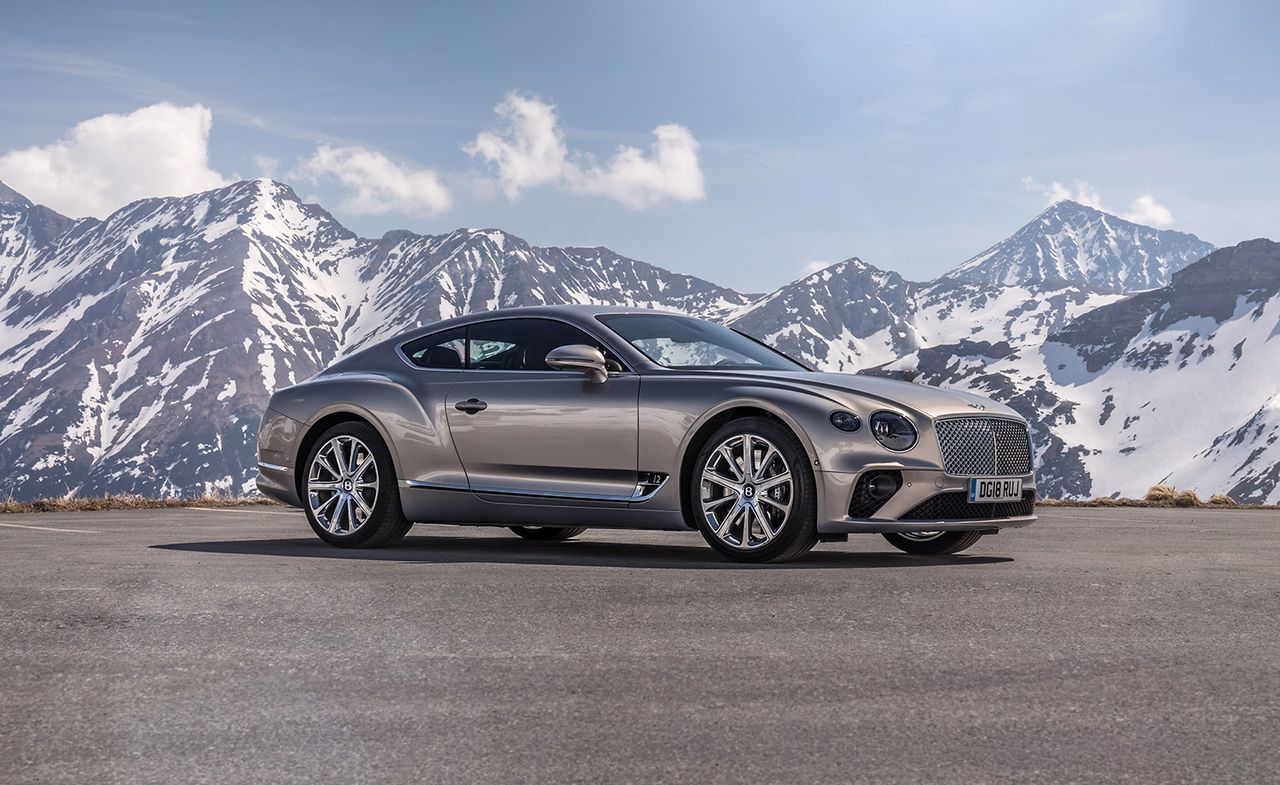 Side shot of the Bentley Continental GT