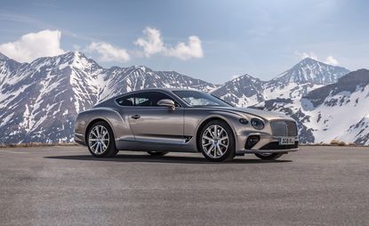 Side shot of the Bentley Continental GT