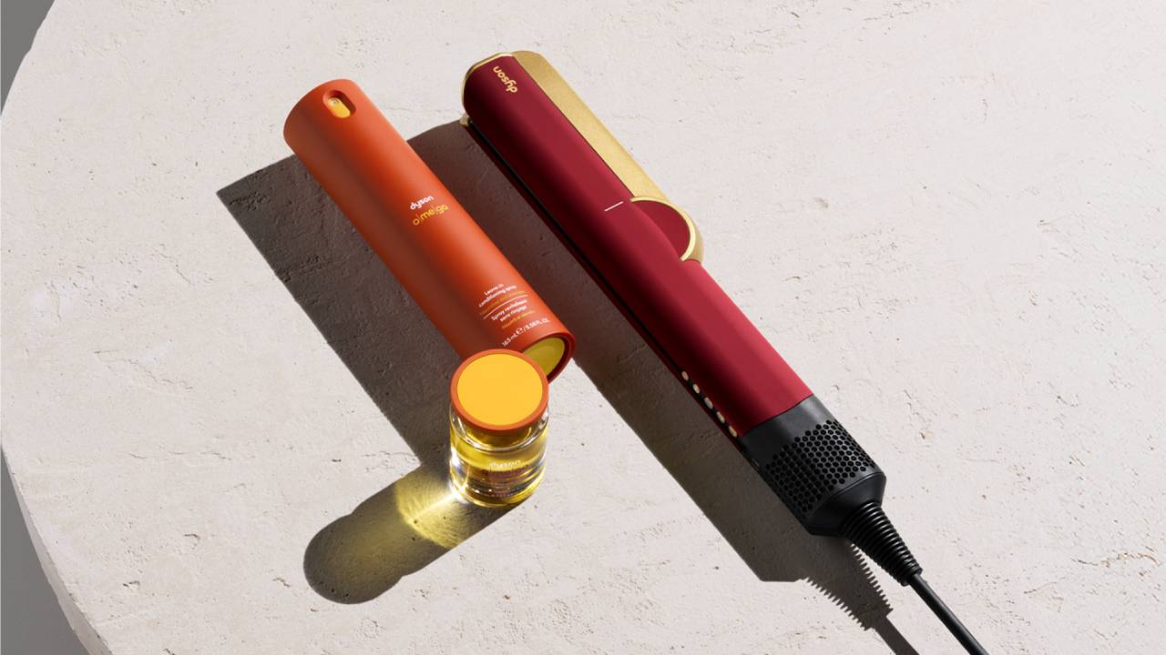 Dyson Red Velvet and Gold