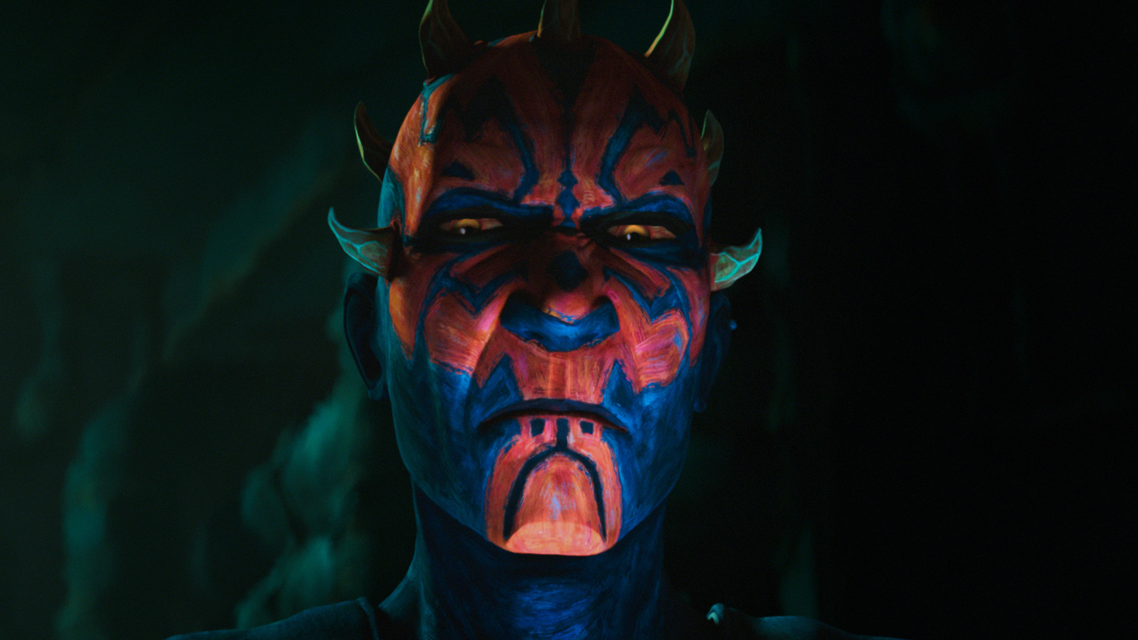 Maul (Sam Witwer) glares on Star Wars: Maul - Shadow Lord.