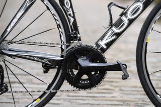 The drivetrain of the Kuota Kebel Longtermer is shown in this image