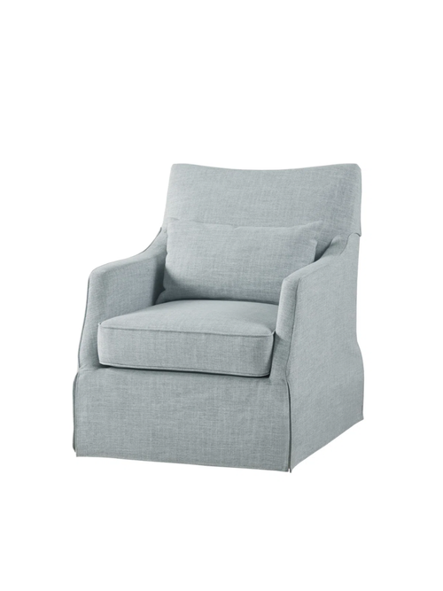 Bedford London Upholstered Skirted Swivel Armchair 