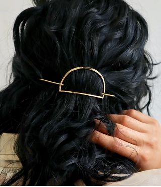 hair clip in hair