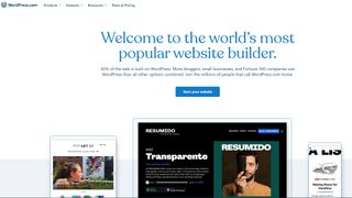 WordPress's homepage