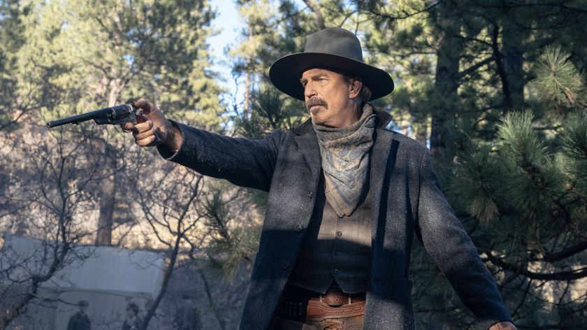 Hayes Ellison (Kevin Costner) cocks a revolver in &quot;Horizon: An American Saga - Chapter 1&quot;