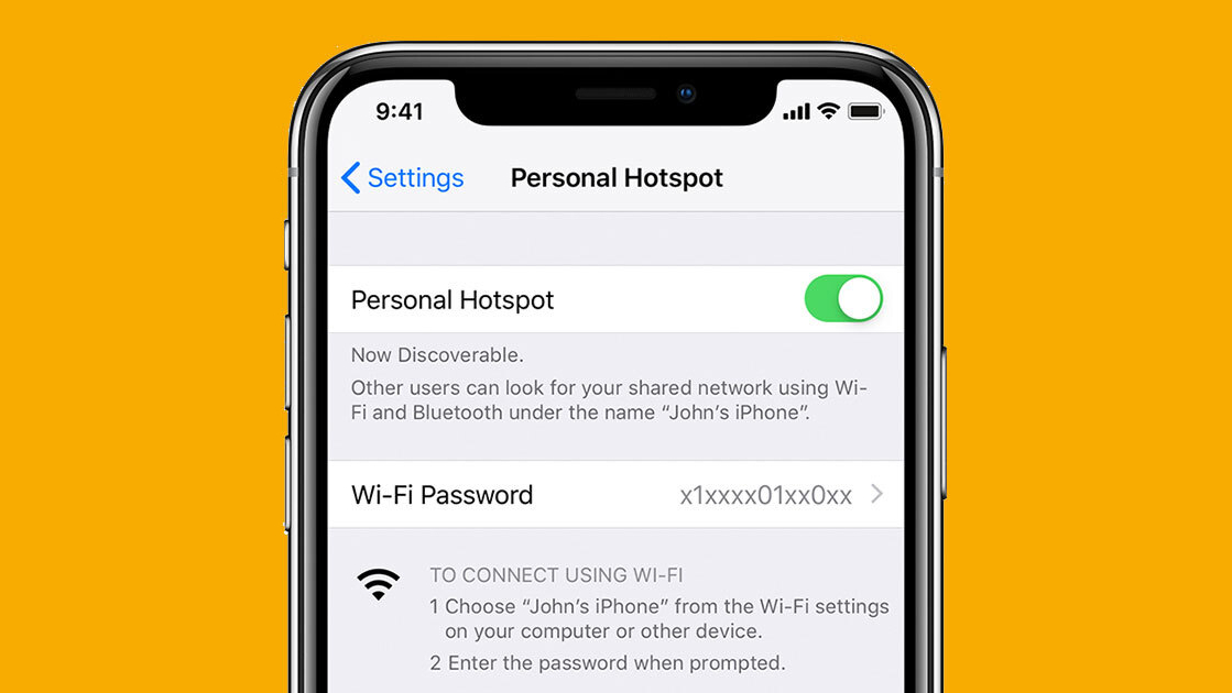 iphone hotspot no internet access