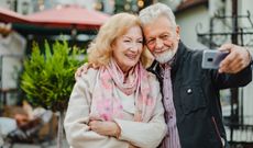 A mature couple on vacation.