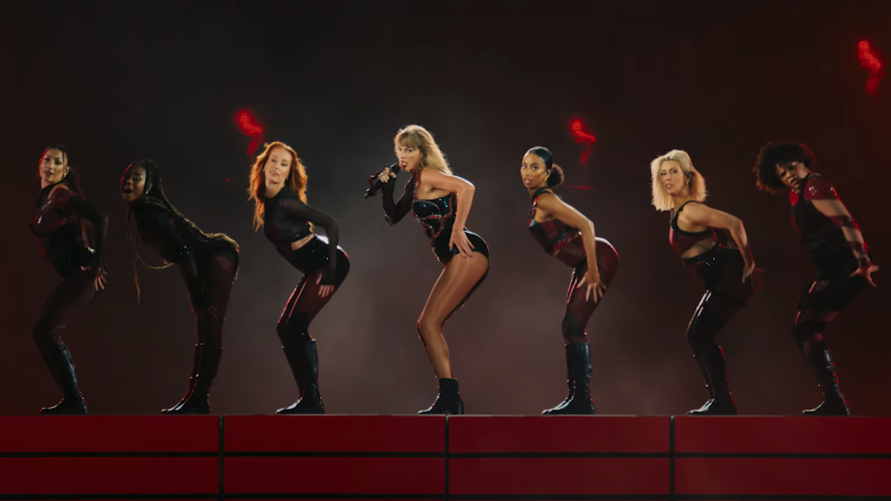 Taylor Swift Reputation Era dancing in Eras Tour movie