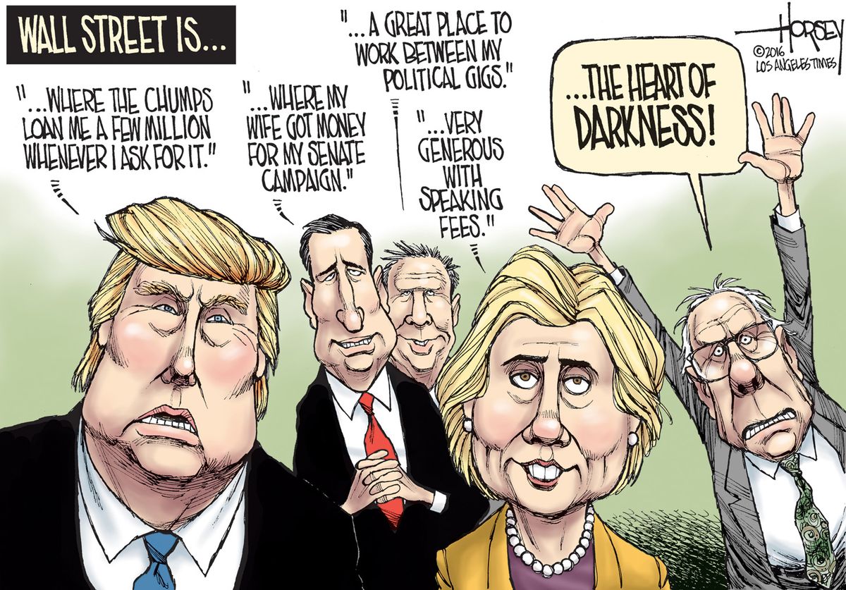 Political Cartoon U.S. Wall Street Opinions 2016 | The Week