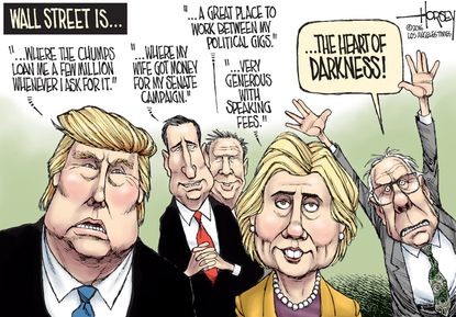 Political Cartoon U.S. Wall Street Opinions 2016
