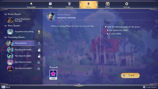 Disney Dreamlight Valley quest menu quest tracker