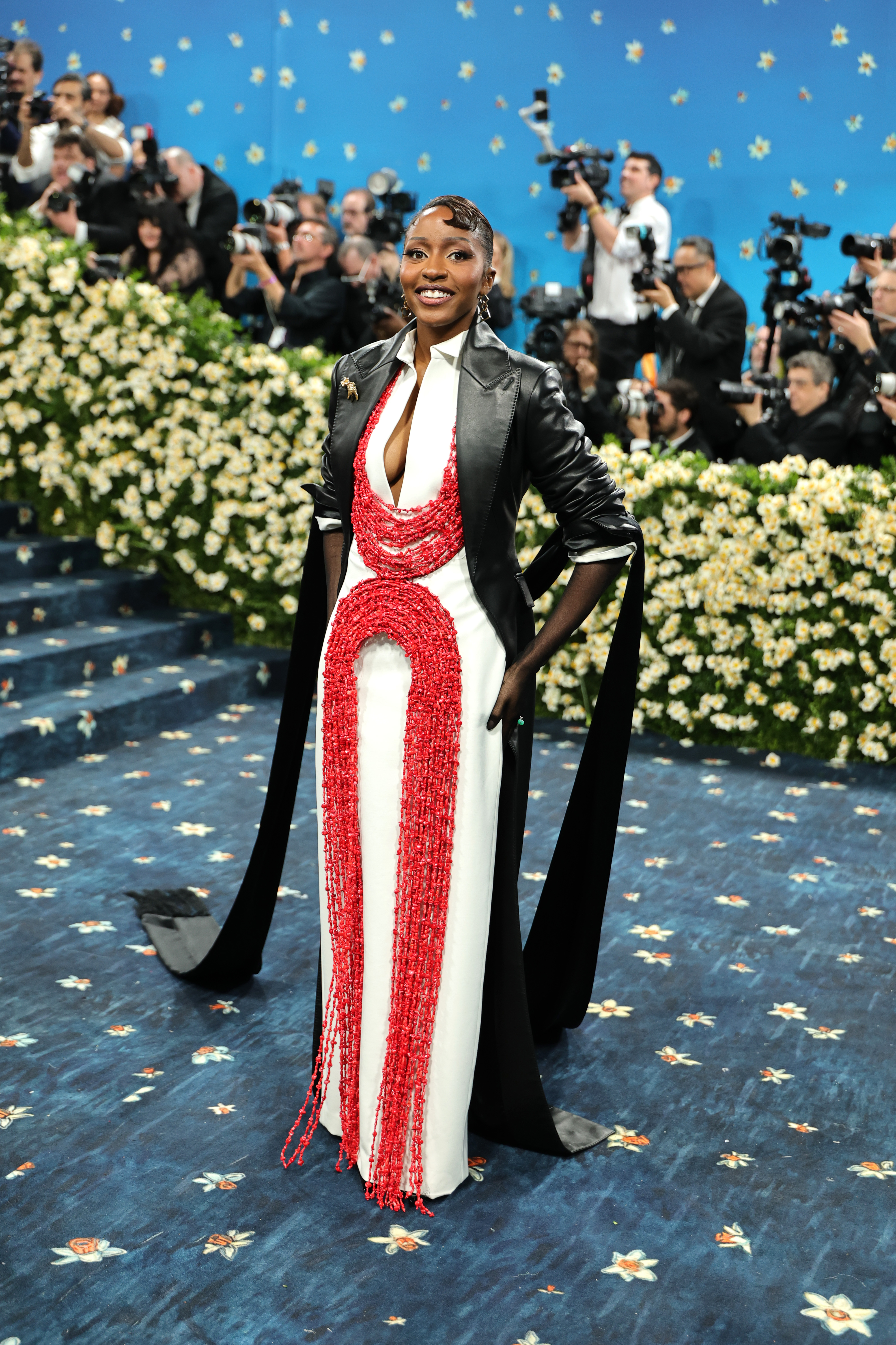 Ayo Edebiri attends the 2025 Met Gala Celebrating "Superfine: Tailoring Black Style" at Metropolitan Museum of Art on May 05, 2025 in New York City.