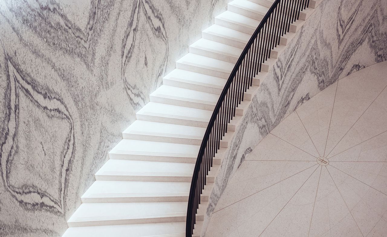 Marble staircase at Harrods&#039; Fine Watches department