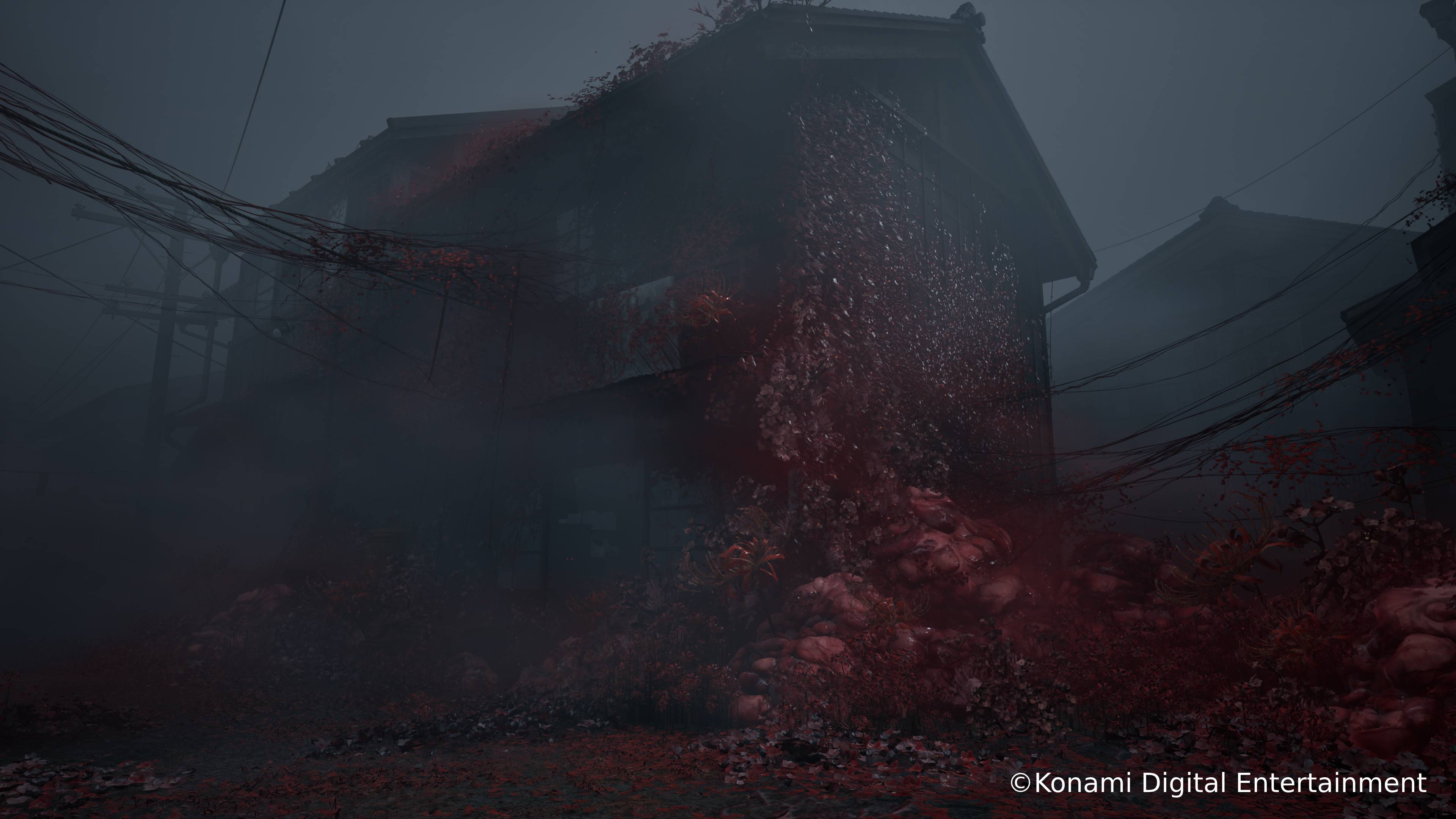 Silent Hill f; hands on with a ghostly game, misty town streets in Japan