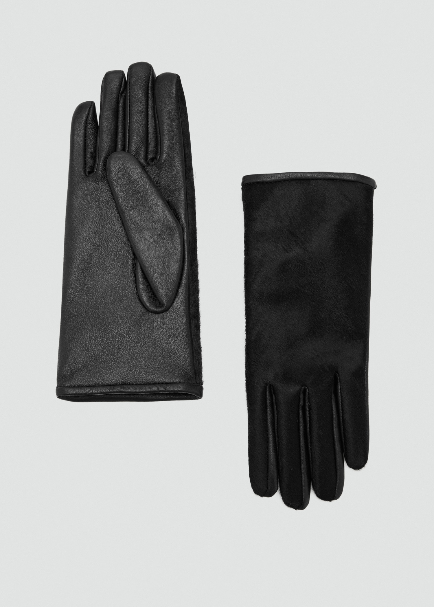 Leather Gloves With Fur - Women | Mango Usa
