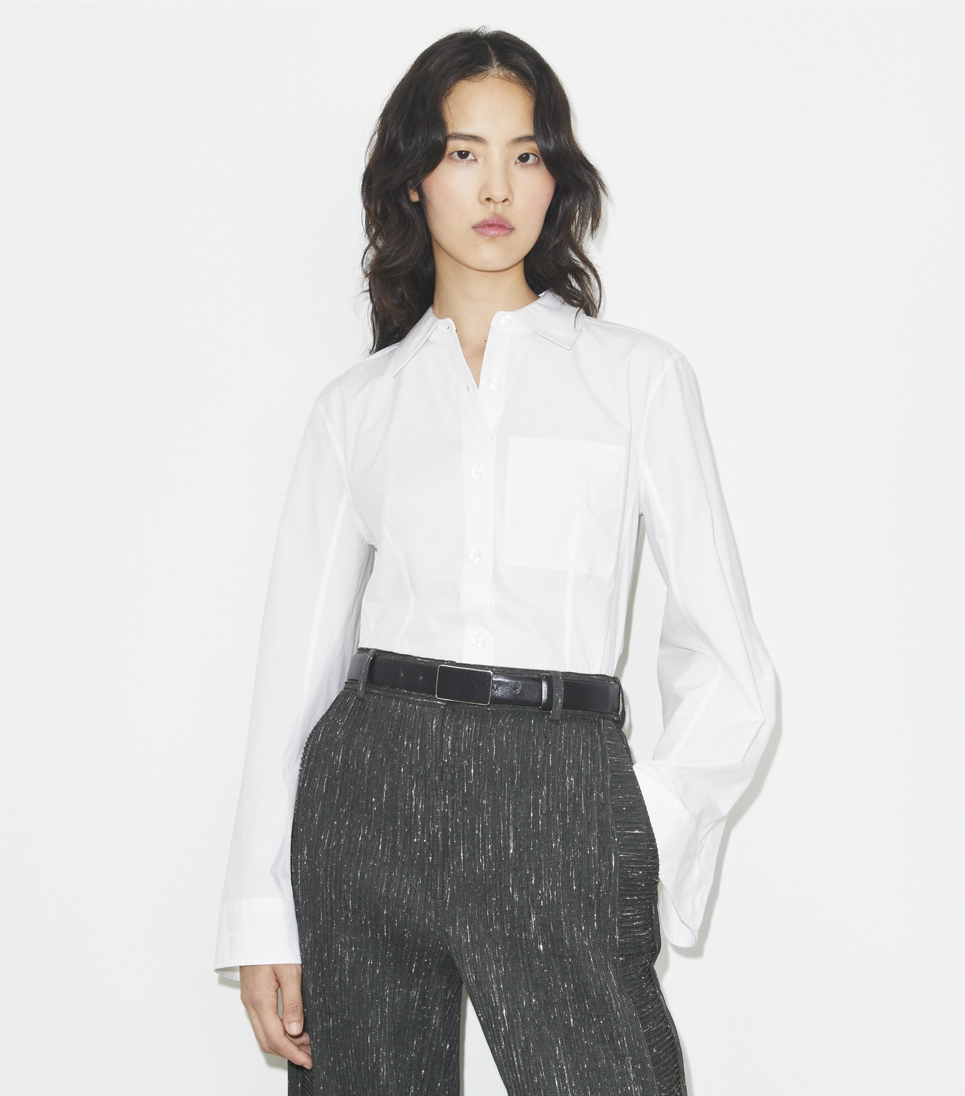 Cotton Poplin Shirt in White