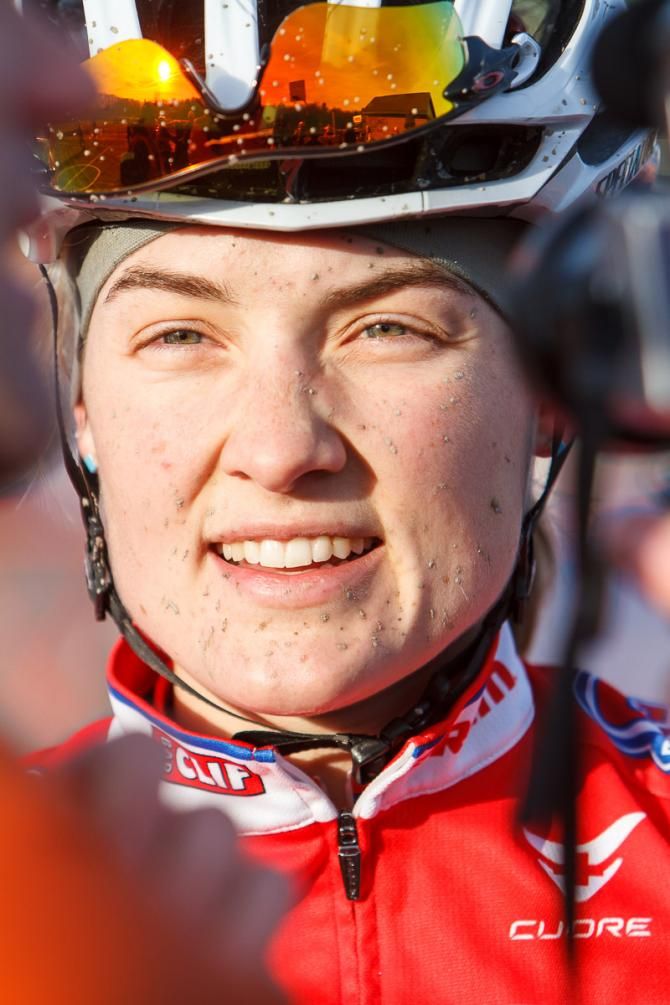 Elle Anderson said she was impressed by the quality of the field at Baystate CX today