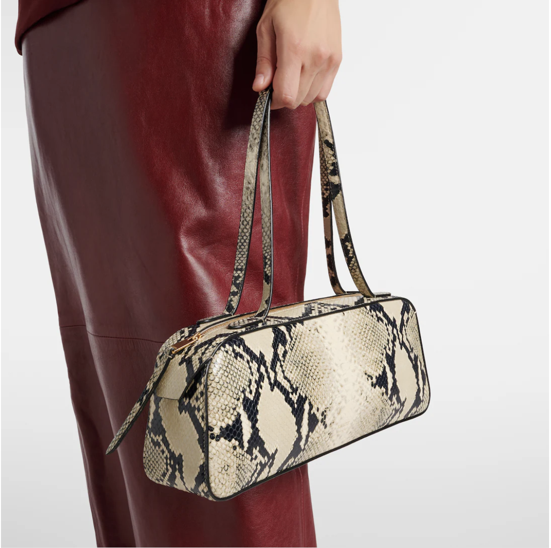 Cate Snake-Effect Leather Tote