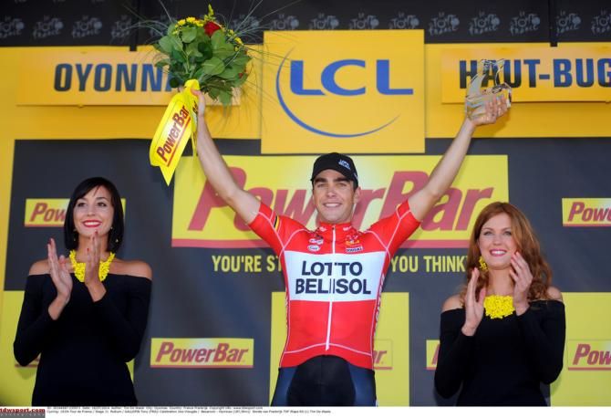 Tony Gallopin (Lotto-Belisol) adds a stage win to his day in yellow