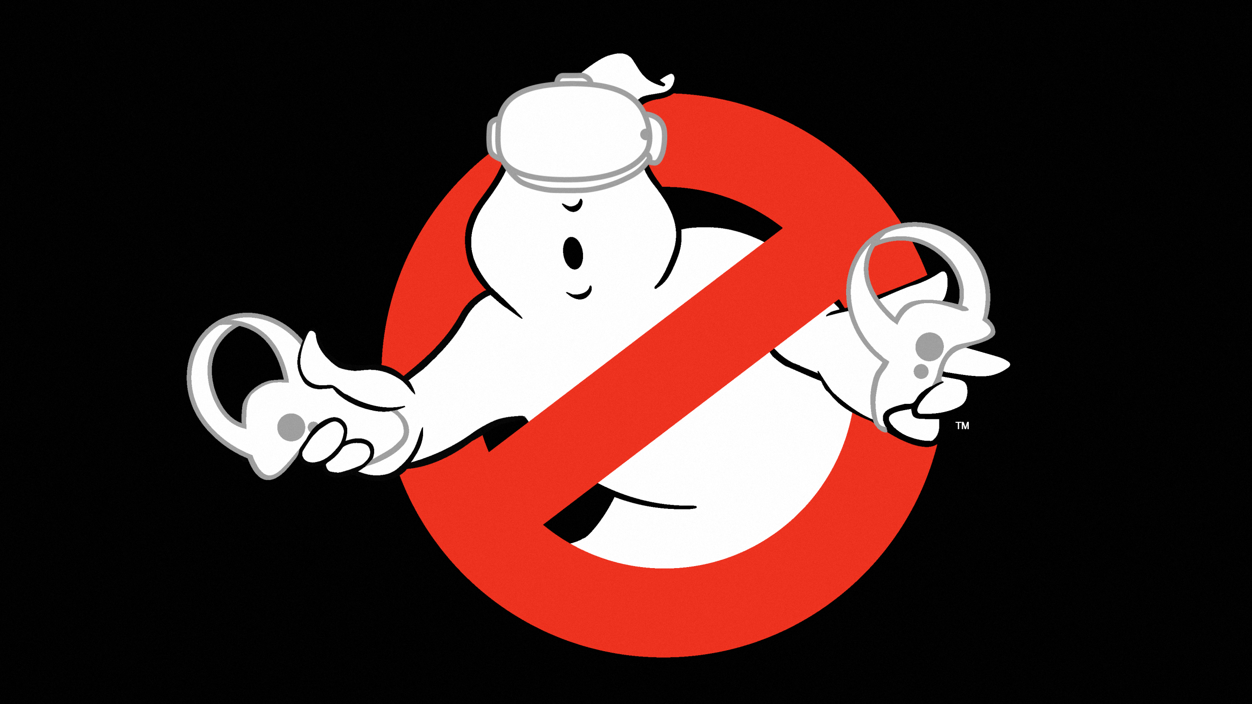New Ghostbusters VR logo - the ghost is wearing Quest 2