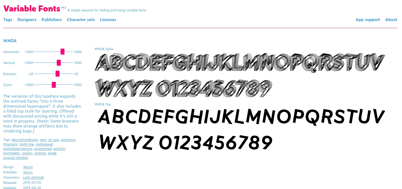 A stretchy font