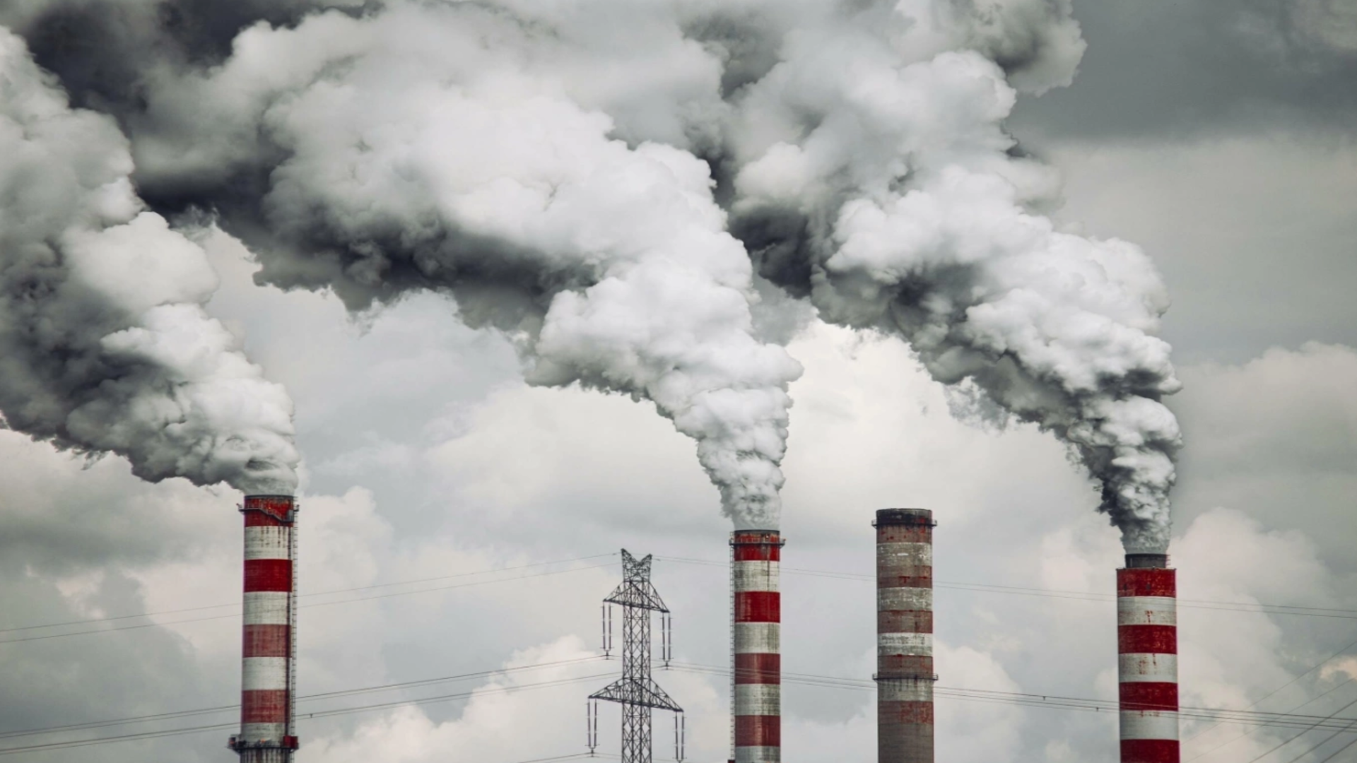 Smoke come out from chimneys.