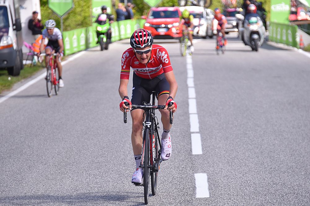 Tim Wellens (Lotto Soudal) en route to a Giro d'Italia stage win