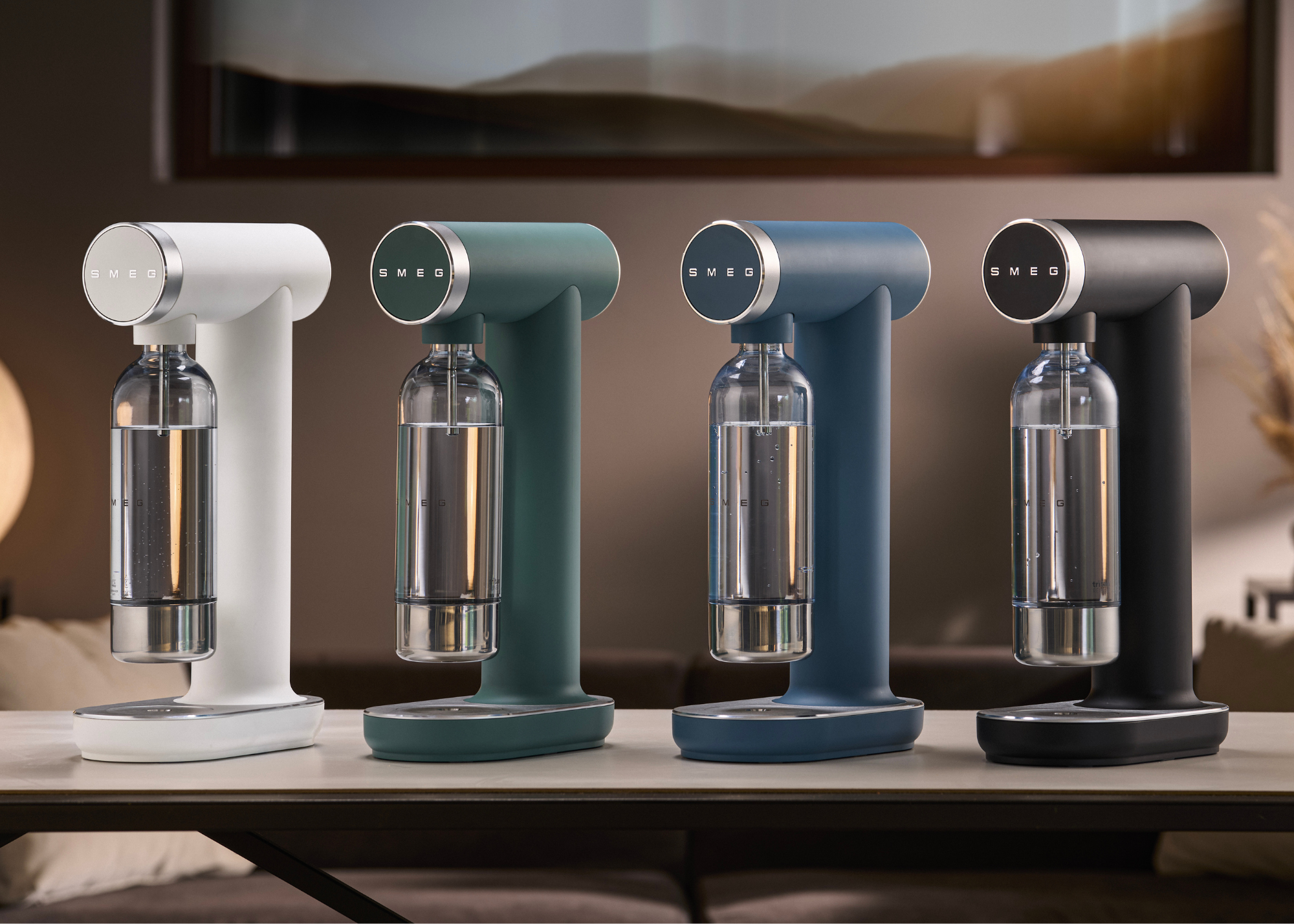 the full color range of smegs soda maker